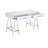 2-Drawer White High Gloss Chrome Finish Study Writing Desk Table Writing Small Desk Study Desk