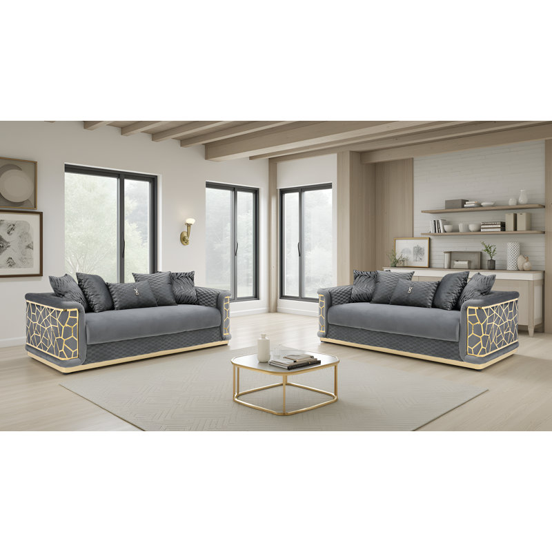 Fermo Ivory Sofa Set Of 2, Ivory