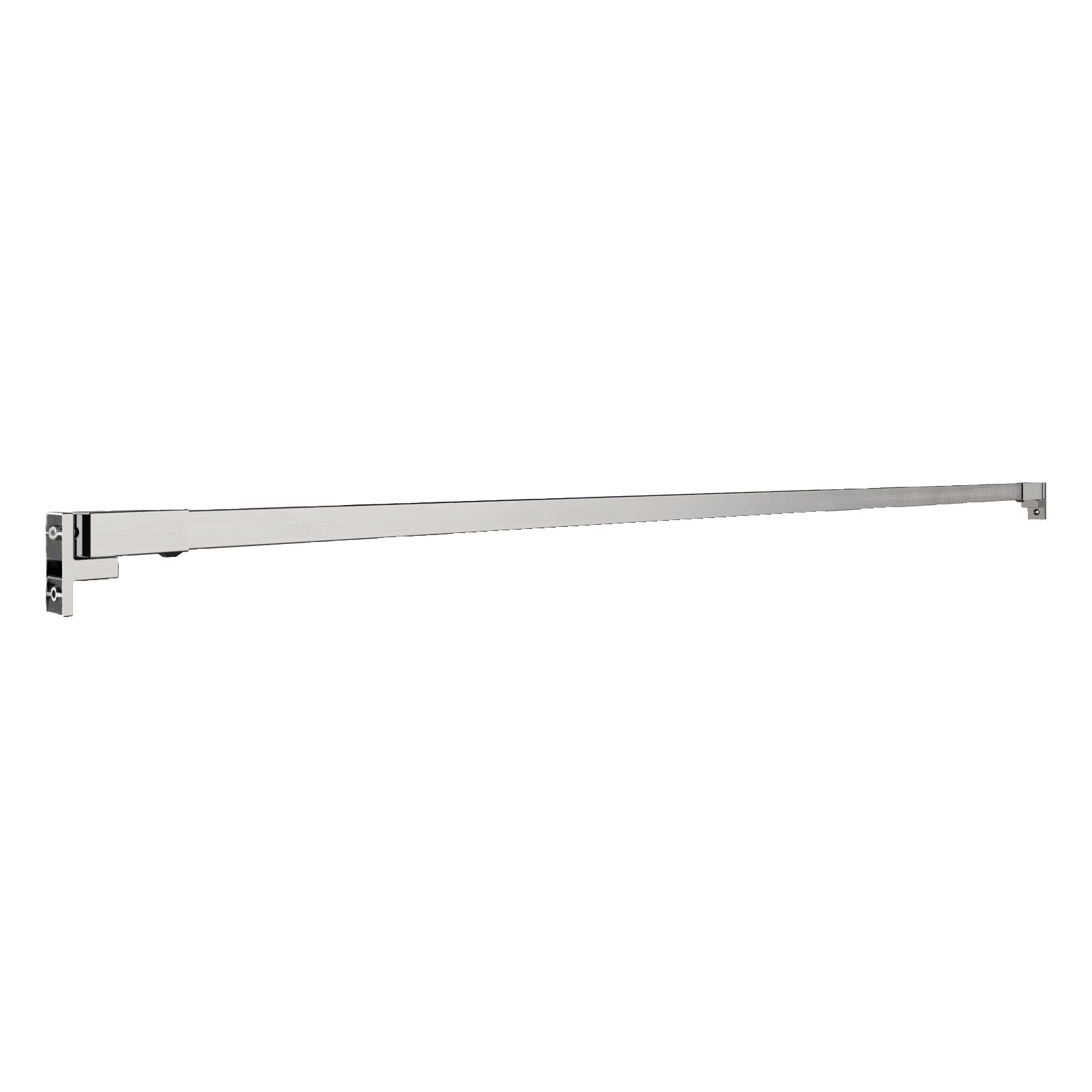 60" Straight Fixed Shower Curtain Rod, Brushed Nickel