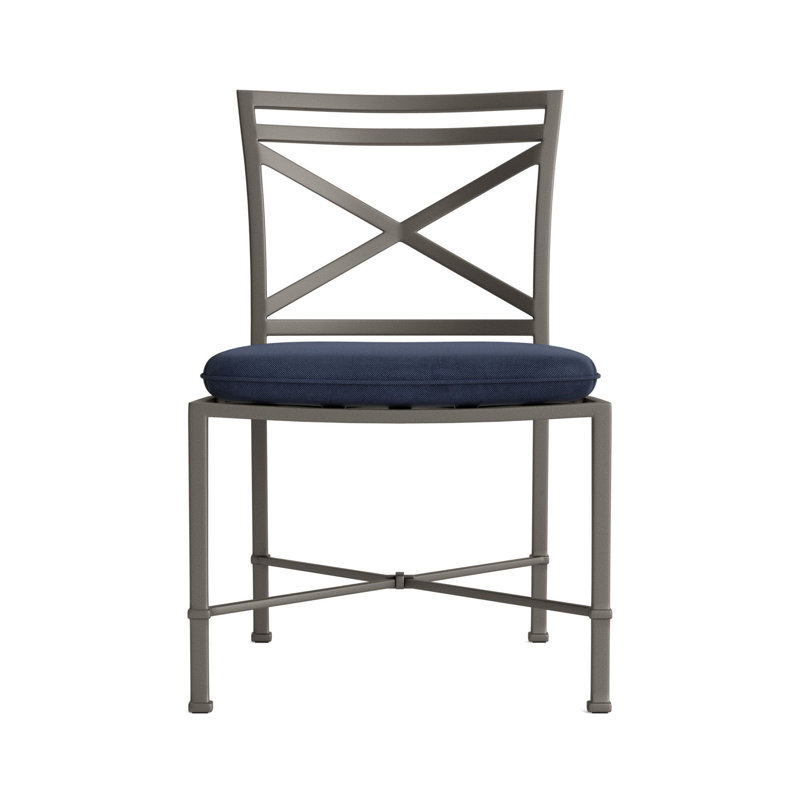 Venetian Outdoor Dining Side Chair, Mica, Fusion Neptune, Navy