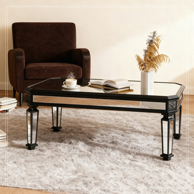 Silver Mirrored Coffee Tabl