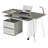 Rotating Multi-Positional Modern Desk, Grey