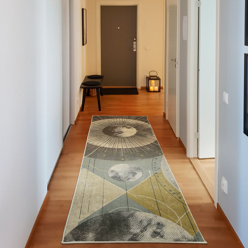Machine Printed 229cm X 79cm Area Rug
