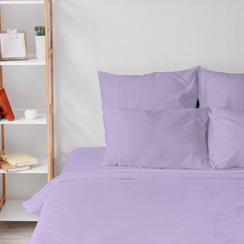 Ensemble de draps 6 pièces en microfibre brossée double ultra douce, feuilles rafraîchissantes avec poches très profondes - Lavable à la machine