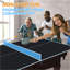 8Ft Black Mid-Size Ping Pong Conversion Top Foldable & Portable Table Tennis Table Top For Indoor Games-120893803-120893802