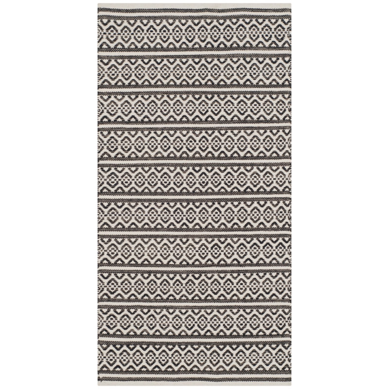 Bester Hand Woven Cotton Geometric Rug, Rectangle 8' x 10'