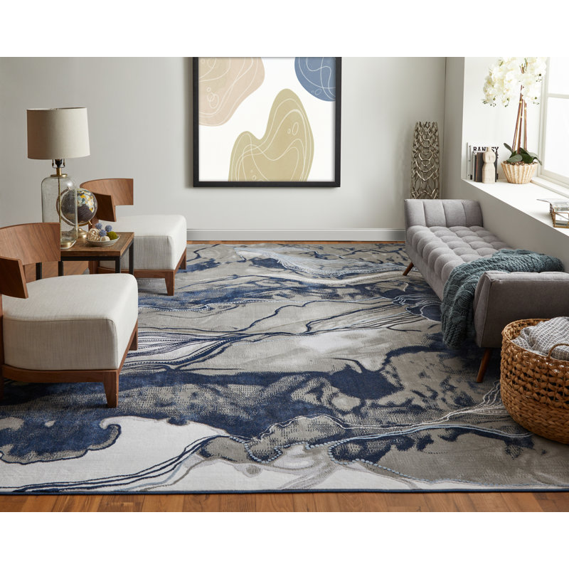 Javers Abstract Indoor Rug, Rectangle 5'2" x 7'2"