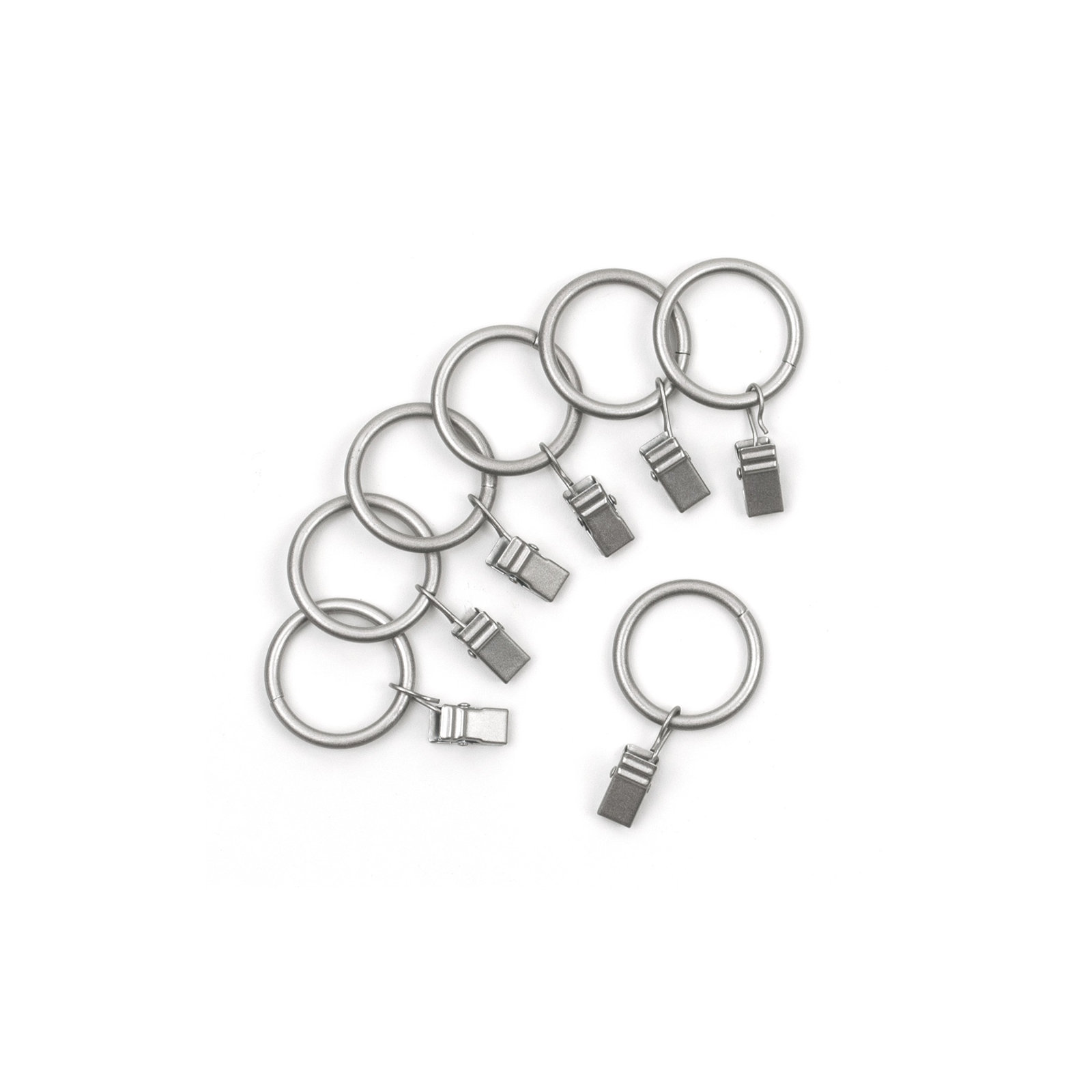Vasios Curtain Rings, Brushed Nickel