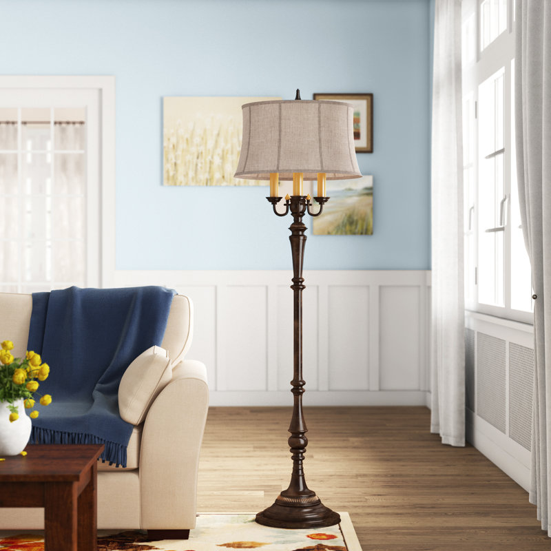 Hounsfield 159.4cm Brown Traditional Floor Lamp