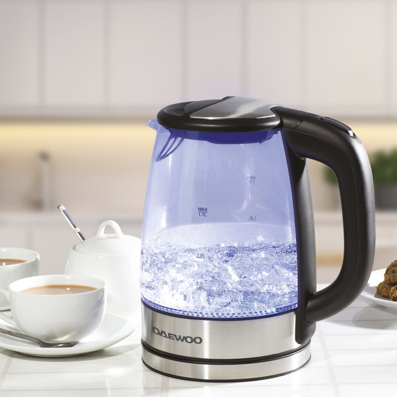 Daewoo 1.7L Glass Electric Tea Kettle
