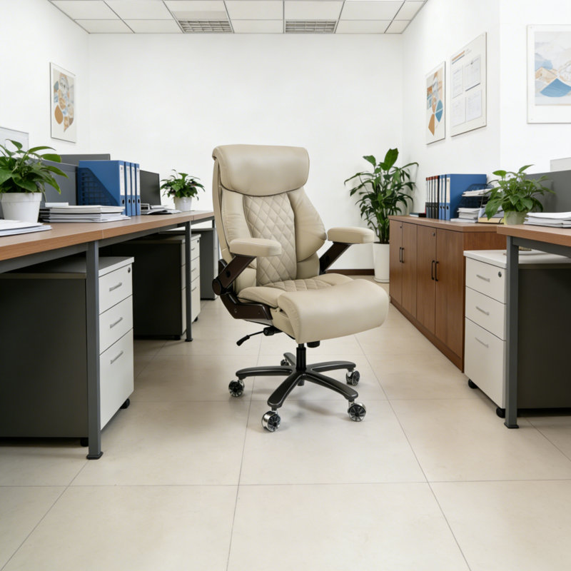 Big And Tall Office Chair 500lbs - Adjustable Headrest&lumbar Support, 3d Flip Arms, Large Wheels &heavy Duty Metal Base, Ergonomic High Back Computer Chair Desk Chair, Thick Padded Extra Wide Seat