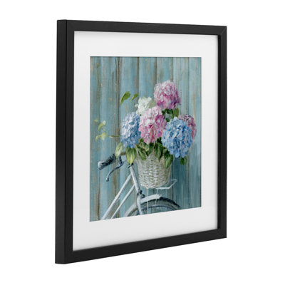 Cape Cod, fleurs de bicyclette, reproduction encadrée sous verre, conception de Danhui Nai