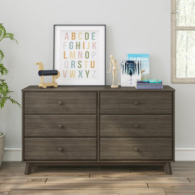 Commode 6 tiroirs en bois massif