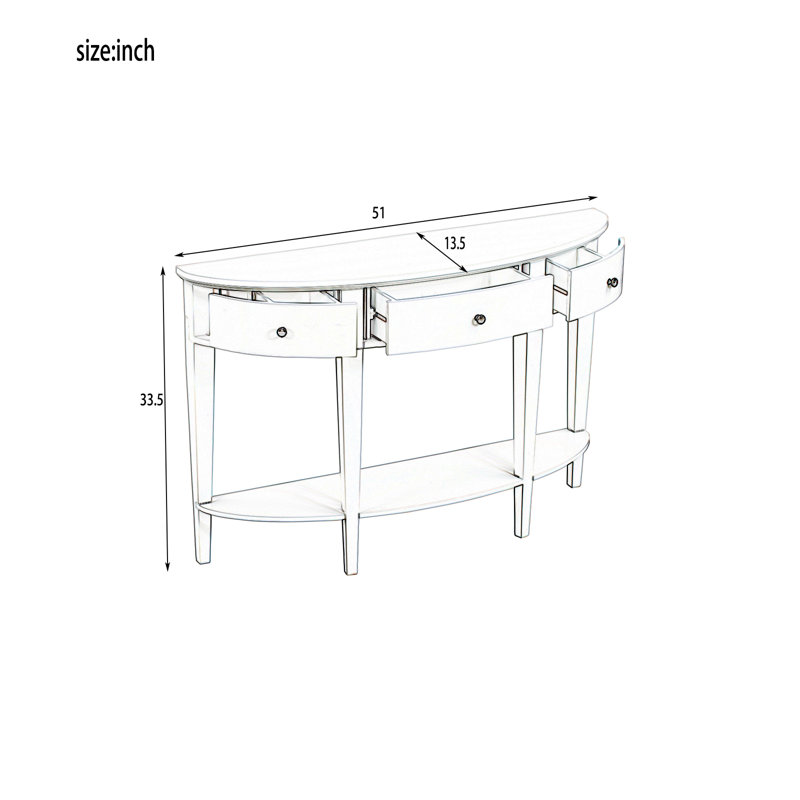 Trene 51'' Console Table, Espresso