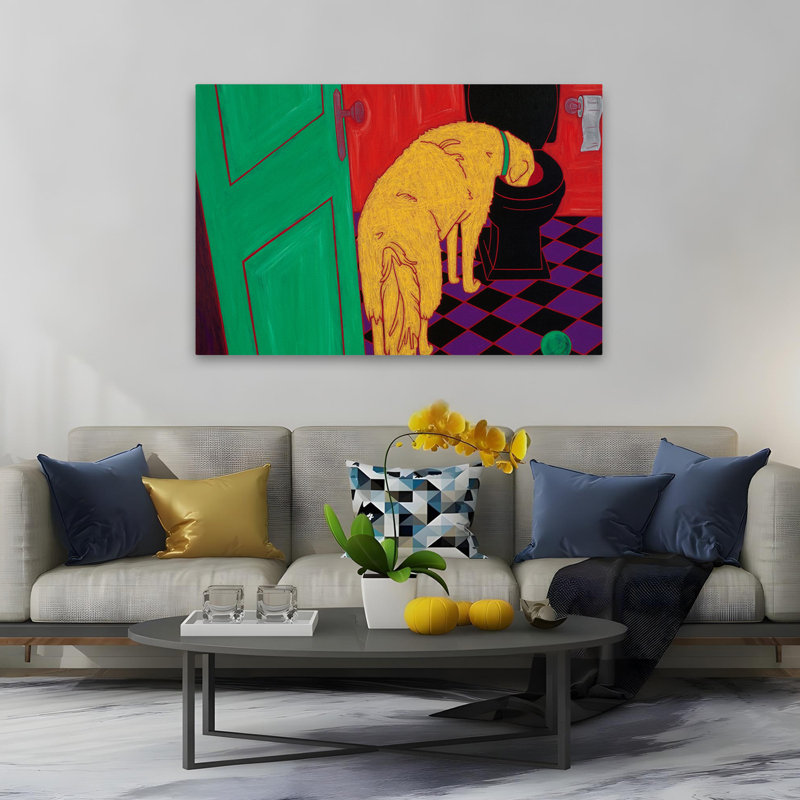 Boire problème - art animaux contemporains, H 40 po x l 60 po