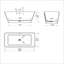 Baignoire de trempage autoportante à surface solide de 67 pouces pour salle de bain