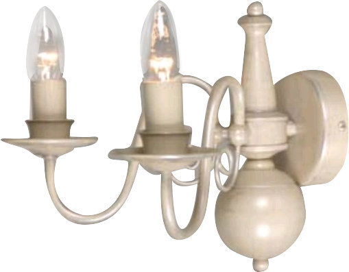 Aubervilliers Candle Wall Light, Beach Ivory Metal