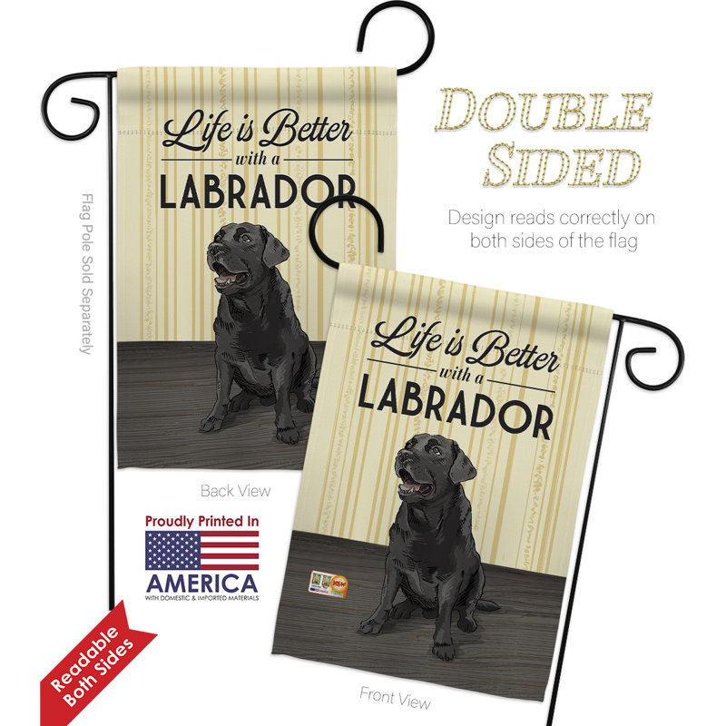 Double Sided 18.5 in. H x 13 in. W Polyester Animal Flag set