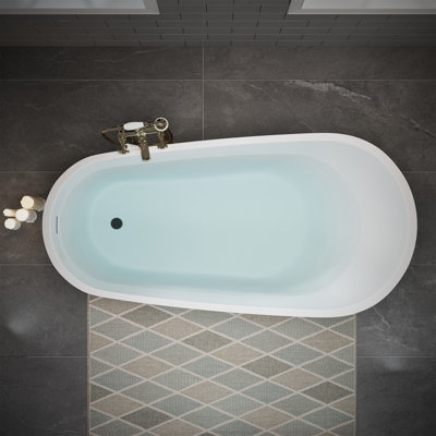 60'' x 31.5'' Freestanding Soaking Acrylic Bathtub