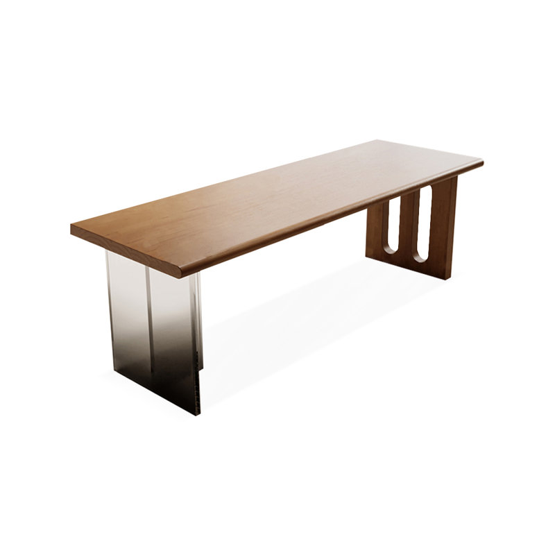 Bureaux rectangulaires bruns en bois massif, H 29,53 po x l 78,74 po x P 23,62 po 