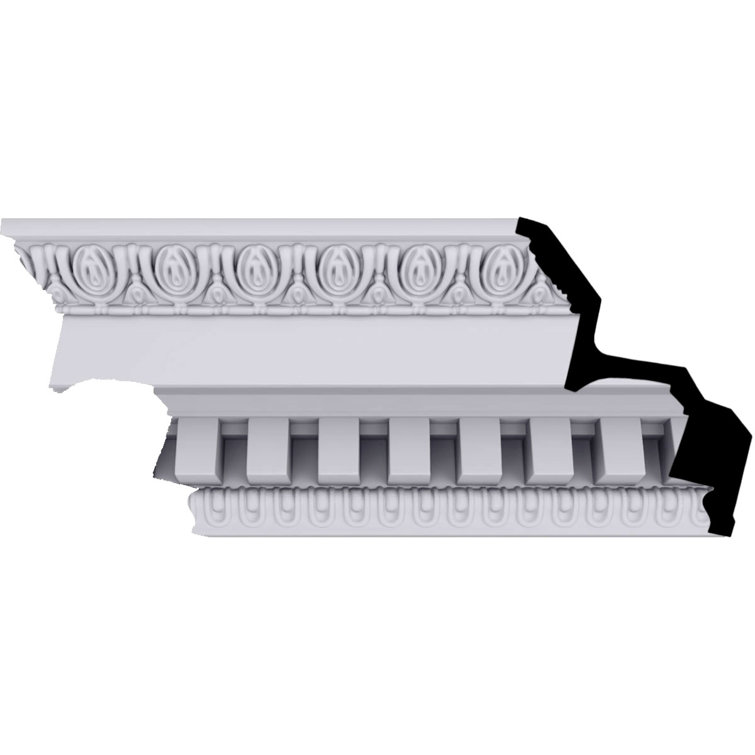 Échantillon - Moulure couronnée Endurathane Dentil, H 7 3/4 po x P 8 3/4 po x F 11 3/4 po x L 12 po (répétition de 5 po)
