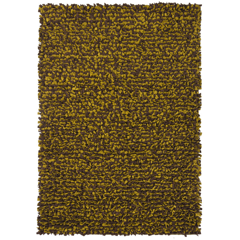 Tapis brun/jaune leyva, Rectangle 5 pi x 7 pi 6 po