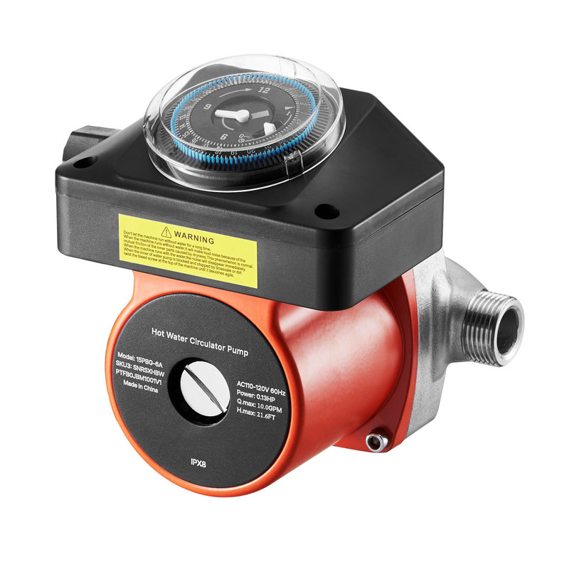 Instant Hot Water Recirculating Pump with Timer - 10 GPM Energy Efficient Circulator System for Home & Solar Heaters