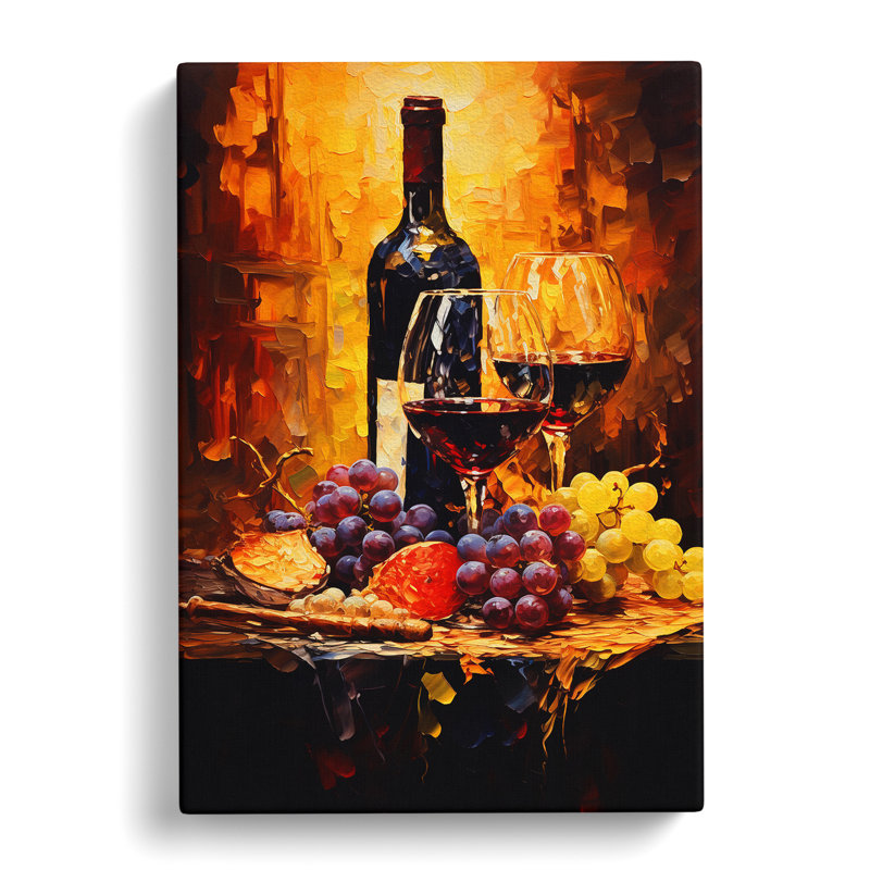 Wine Tachisme - Print, 76cm H x 50cm W x 3cm D