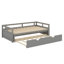 Lit de jour simple en bois avec couchette coulissante-476166826