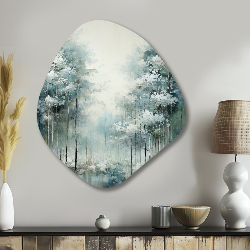 Art mural en métal asymétrique Gurtig Pine Enchanted Forest I, H 35 po x l 31 po x P 1 po