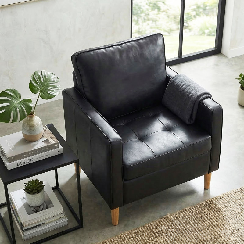 Huffins Faux Leather Armchair