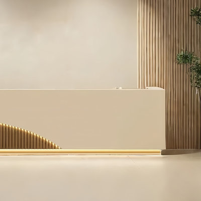 Front Desk Writing Desk with LED Light Effect - Ideal for Salons and Stores