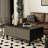 47.24" Black Solid Wood Rectangular Coffee Table