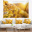 Tapisserie fleurs de jardin rural jaune vif-28487304