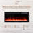 Vibrance 42" Recessed or Wall Mounted Electric Fireplace Heater, Multi-Flame Colors, Voice Assistant Compatible - Logs and Crystals-116466207-102270339
