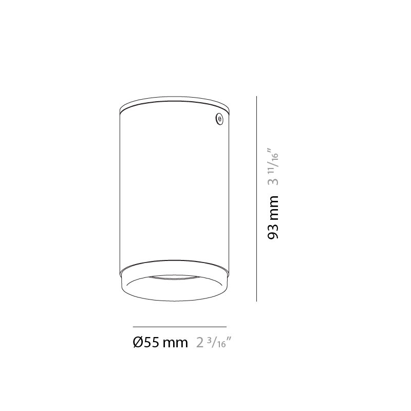 Haul 2.19'' Simple Cylinder LED Flush Mount, Matte White Lacquer, 8.25" H x 2.1875" W x 2.1875" D
