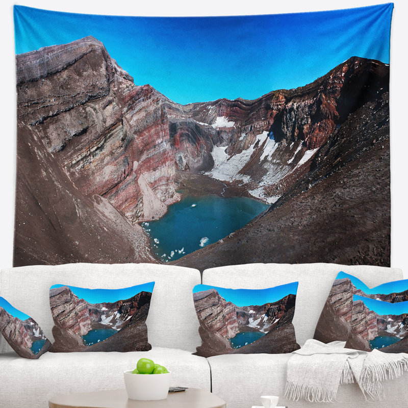 Tapisserie panorama volcano kamtchatka, H 32 po x l 39 po