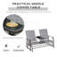 Herrman 2 Seats Garden Glider Bench with Glass Top Centre Table Brown/Grey