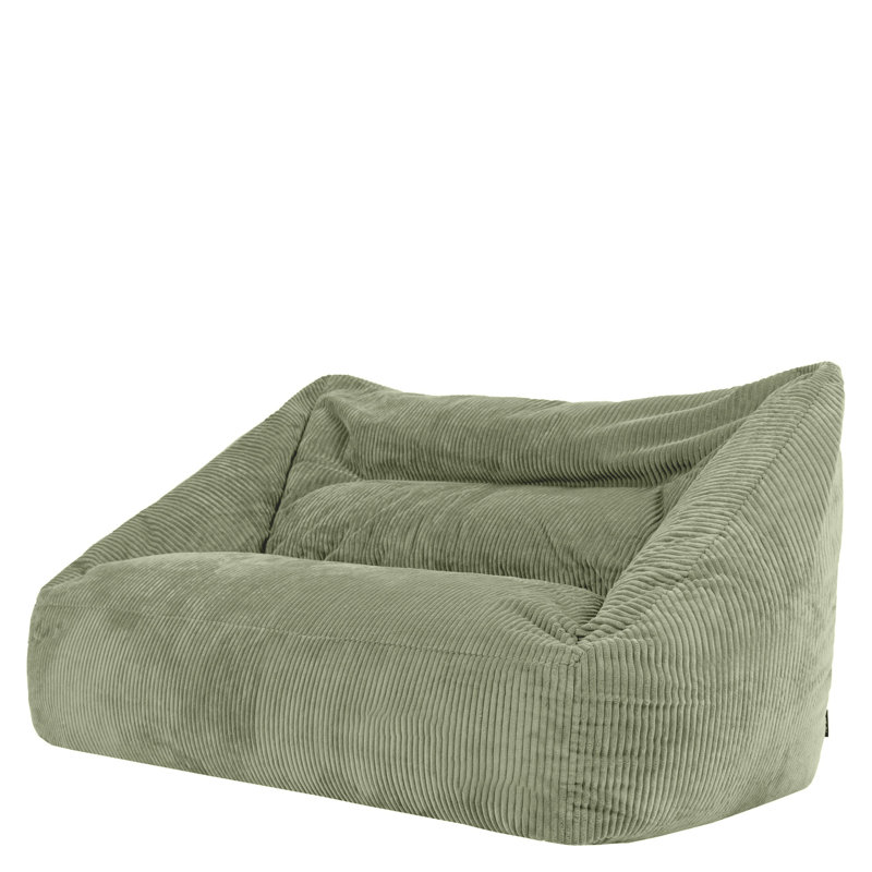 Icon Adult Corduroy Refillable Bean Bag Set, Green