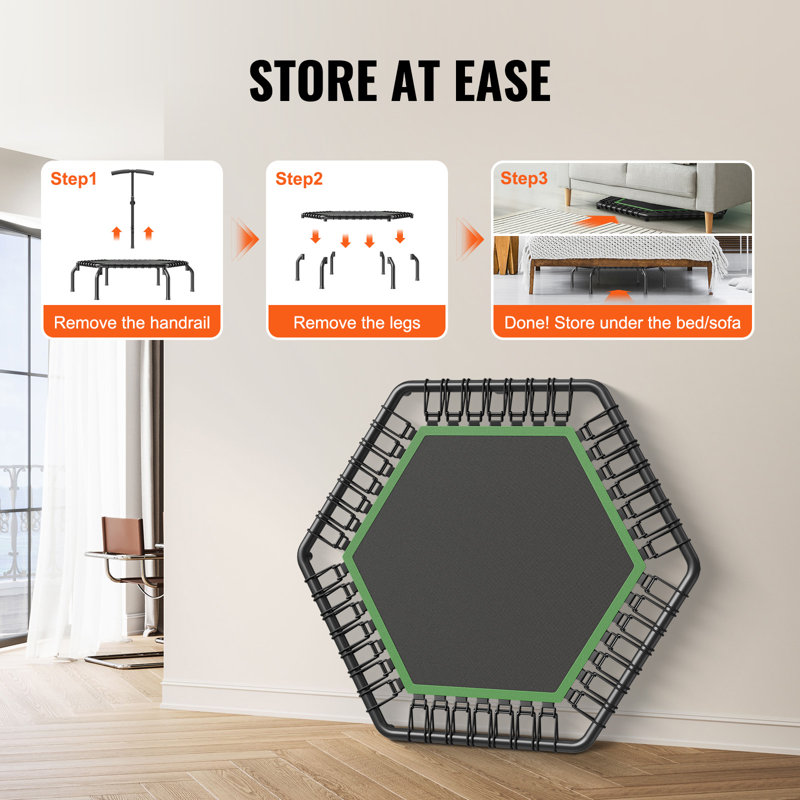 Mini trampoline d'exercice 54,5 po pour adultes