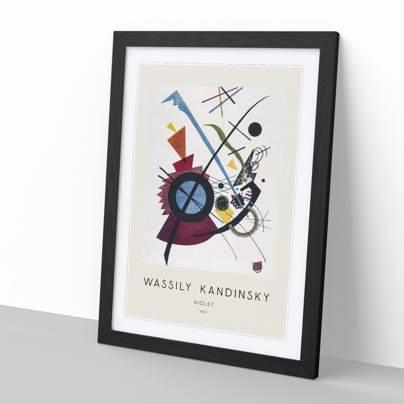 Violet by Wassily Kandinsky - Picture Frame Art Prints, Black, 36cm H x 27cm W x 2cm D