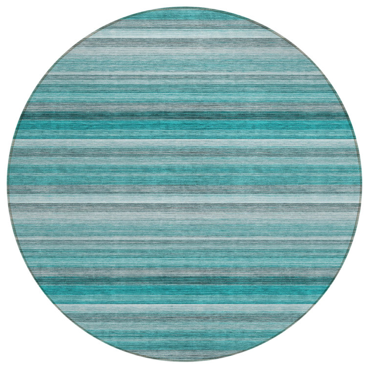 Kinslee Washable Striped Indoor / Outdoor Rug