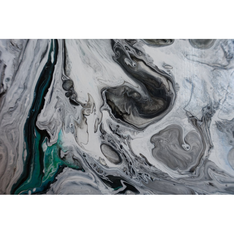 'Malachite Flows' - Painting Print on Wood