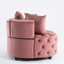 Chaise classique en velours rose avec mousse, espace de vie American-1764974371