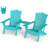Set Of 2 Folding-Adirondack-Chairs With Connecting Tray-208599162