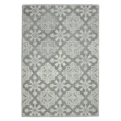 Laurent Transitional Geometric Natural Wool Area Rug