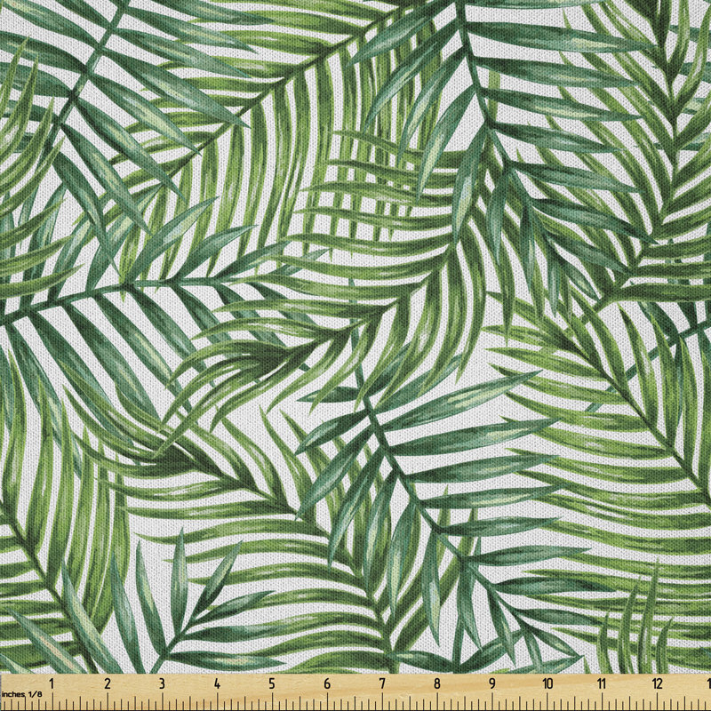 Datrice Watercolour Palm Trees Leaves Multi-Purpose Fabric