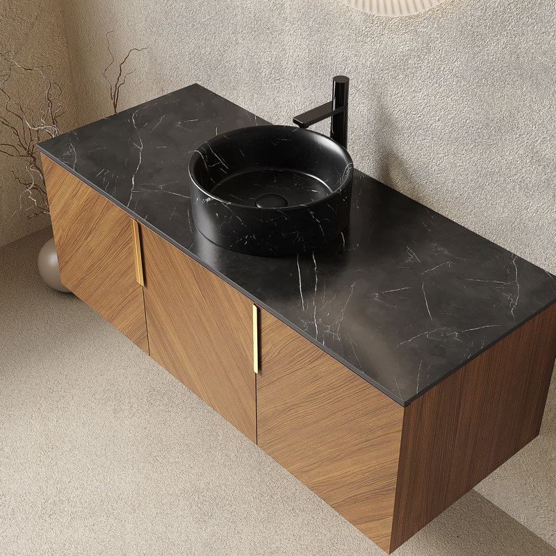 Meuble-lavabo mural avec portes de salle de bain, 48"