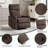 Heat Massage Manual Recliner Chair With Rocker And Swivel-561426462