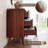 Walnut Fluted 6-Drawer Dresser, 47.2" Wide Curved Wood Chest for Living Room-78790880